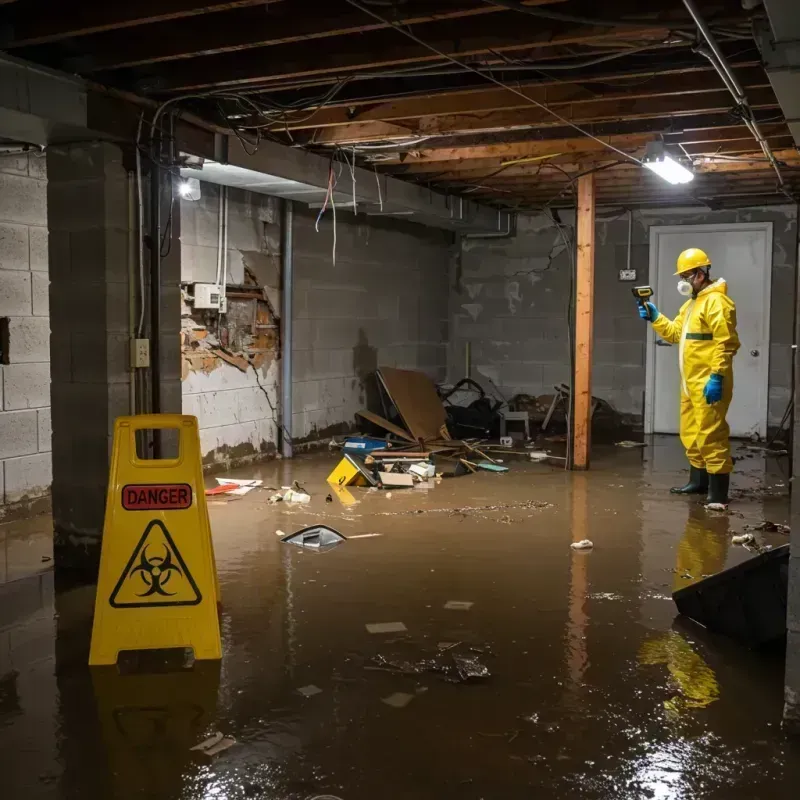 Flooded Basement Electrical Hazard in Faxon, PA Property